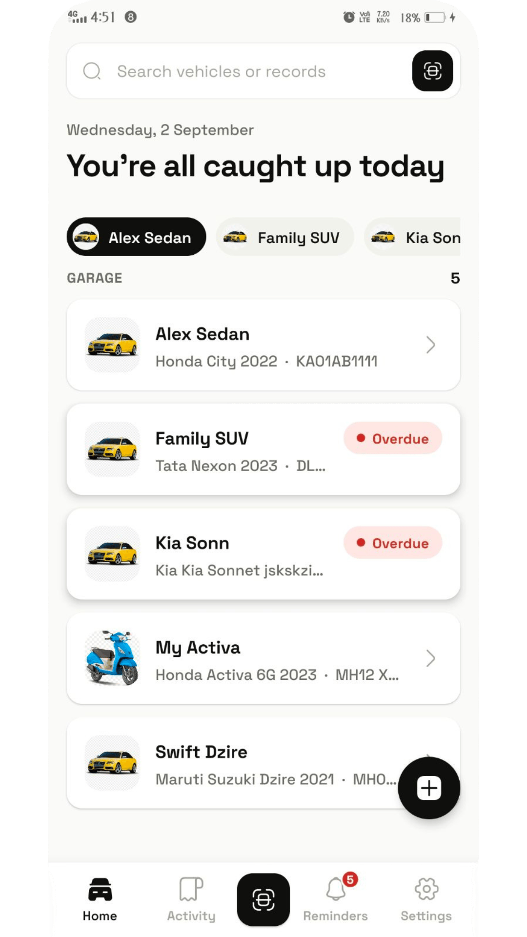 Phone showing the KarvIQ app